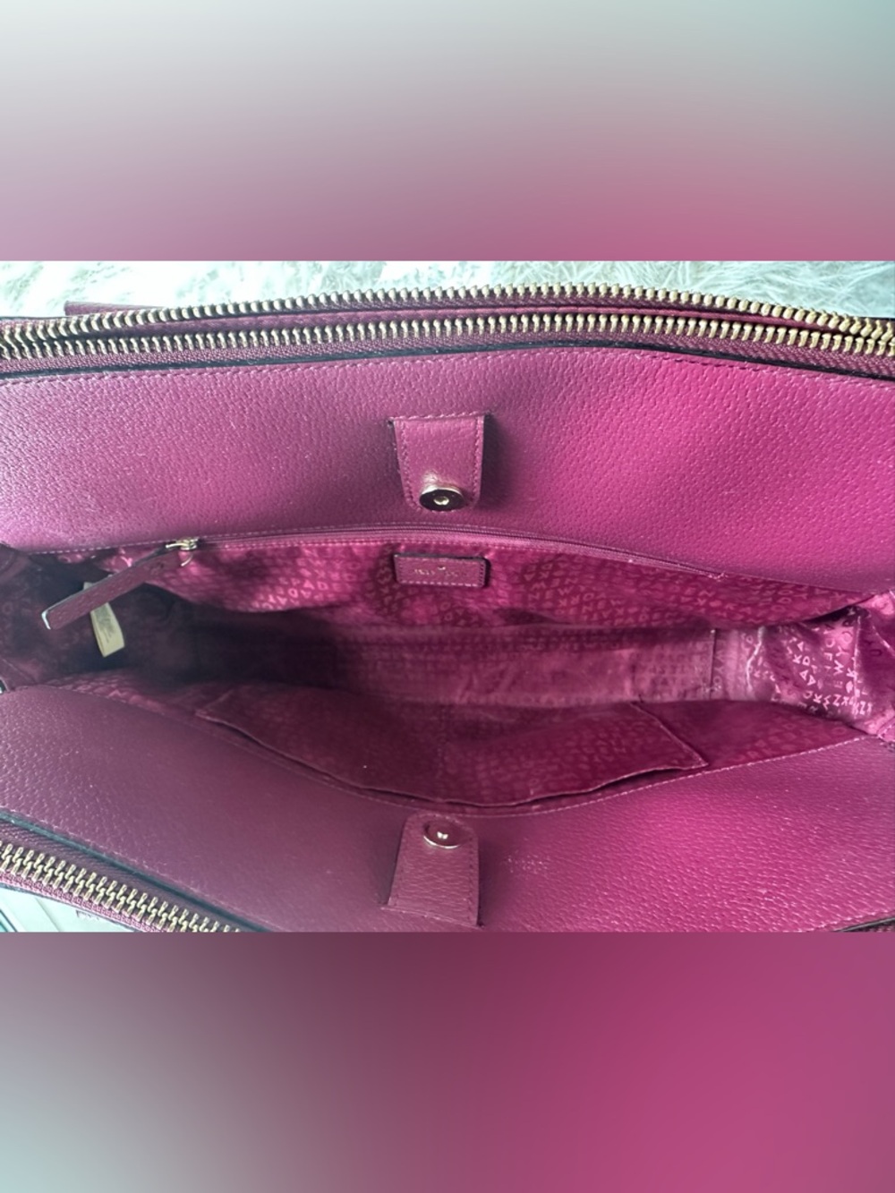 kate spade Plum Leather Satchel - Picture 9 of 16